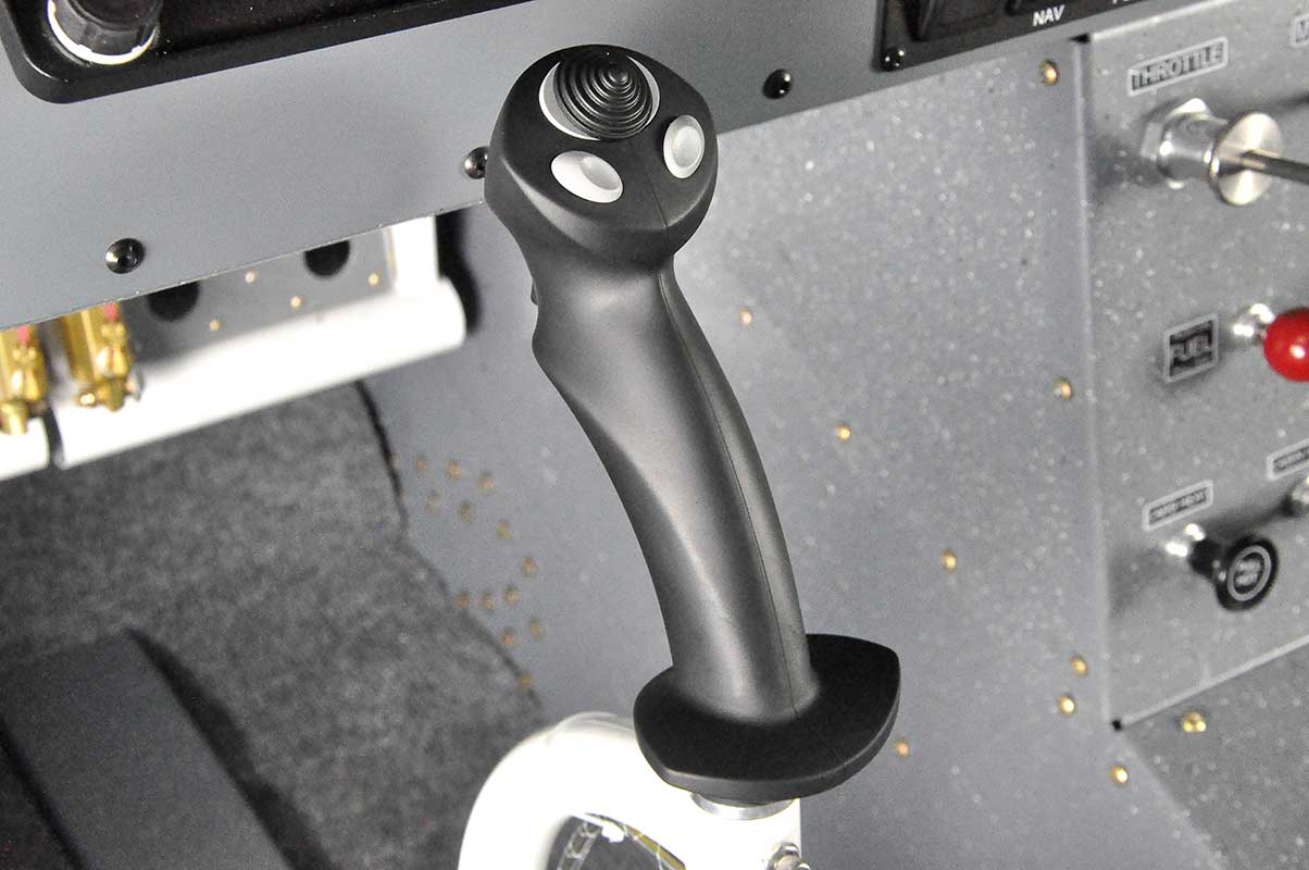 Being able to adjust trim from the control stick allow for faster and more ergonomic adjustments in flight.